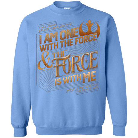 Sweatshirts Carolina Blue / S I Am One With The Force Crewneck Sweatshirt
