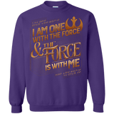 Sweatshirts Purple / S I Am One With The Force Crewneck Sweatshirt