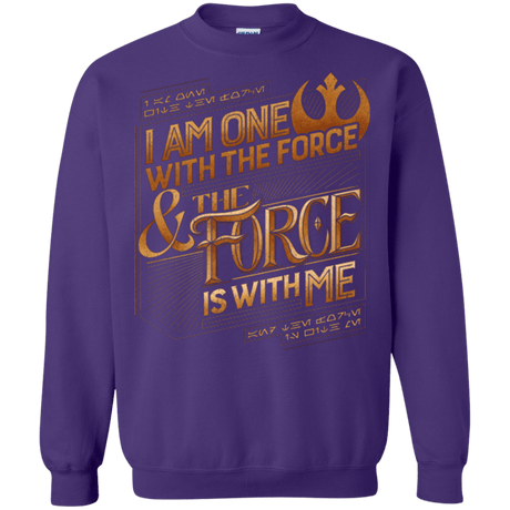 Sweatshirts Purple / S I Am One With The Force Crewneck Sweatshirt