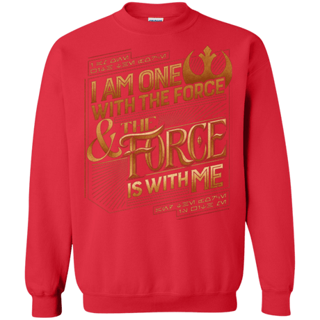Sweatshirts Red / S I Am One With The Force Crewneck Sweatshirt
