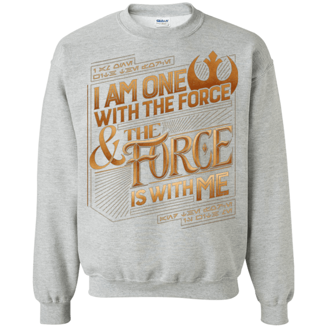 Sweatshirts Sport Grey / S I Am One With The Force Crewneck Sweatshirt