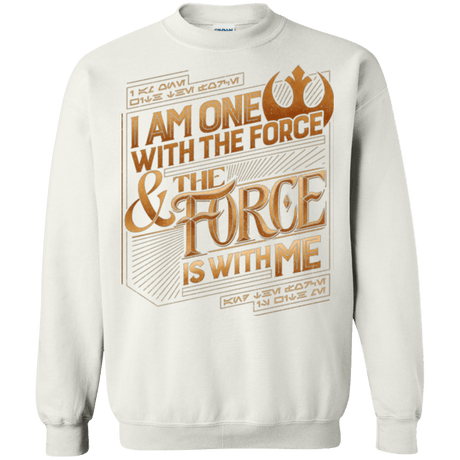 Sweatshirts White / S I Am One With The Force Crewneck Sweatshirt