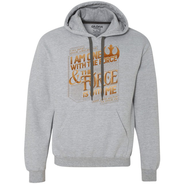 Sweatshirts Sport Grey / S I Am One With The Force Premium Fleece Hoodie