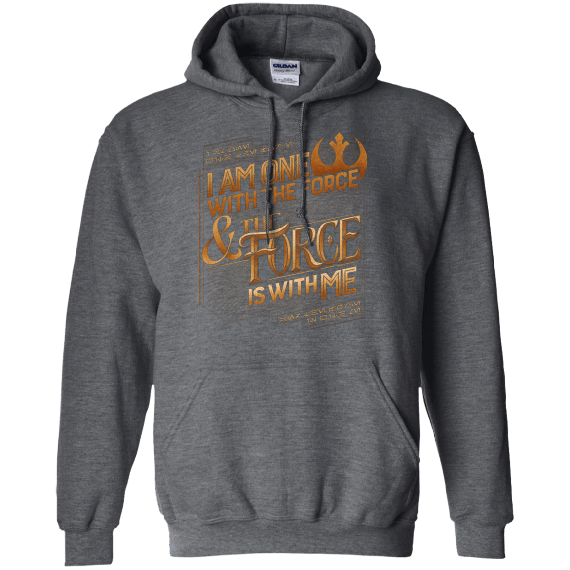 Sweatshirts Dark Heather / S I Am One With The Force Pullover Hoodie