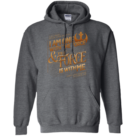 Sweatshirts Dark Heather / S I Am One With The Force Pullover Hoodie