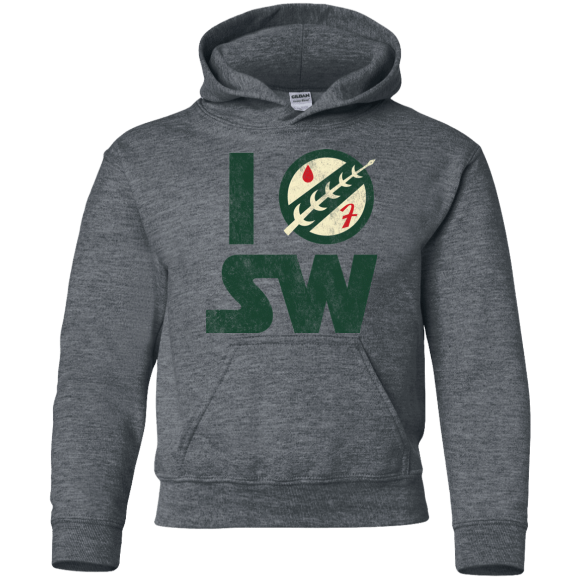 Sweatshirts Dark Heather / YS I Boba SW Youth Hoodie