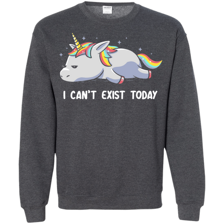 Sweatshirts Dark Heather / S I Can't Exist Today Crewneck Sweatshirt