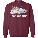 Sweatshirts Maroon / S I Can't Exist Today Crewneck Sweatshirt