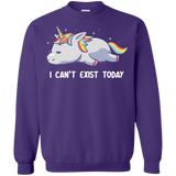 Sweatshirts Purple / S I Can't Exist Today Crewneck Sweatshirt