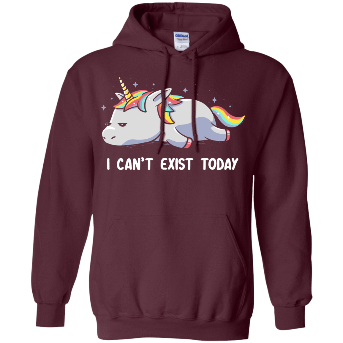 Sweatshirts Maroon / S I Can't Exist Today Pullover Hoodie