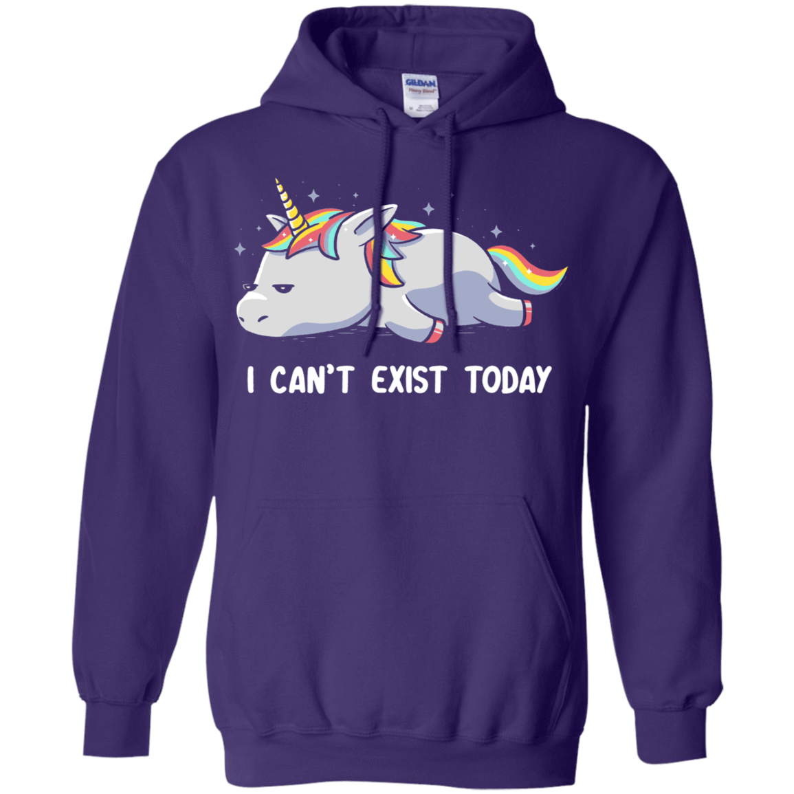 Sweatshirts Purple / S I Can't Exist Today Pullover Hoodie