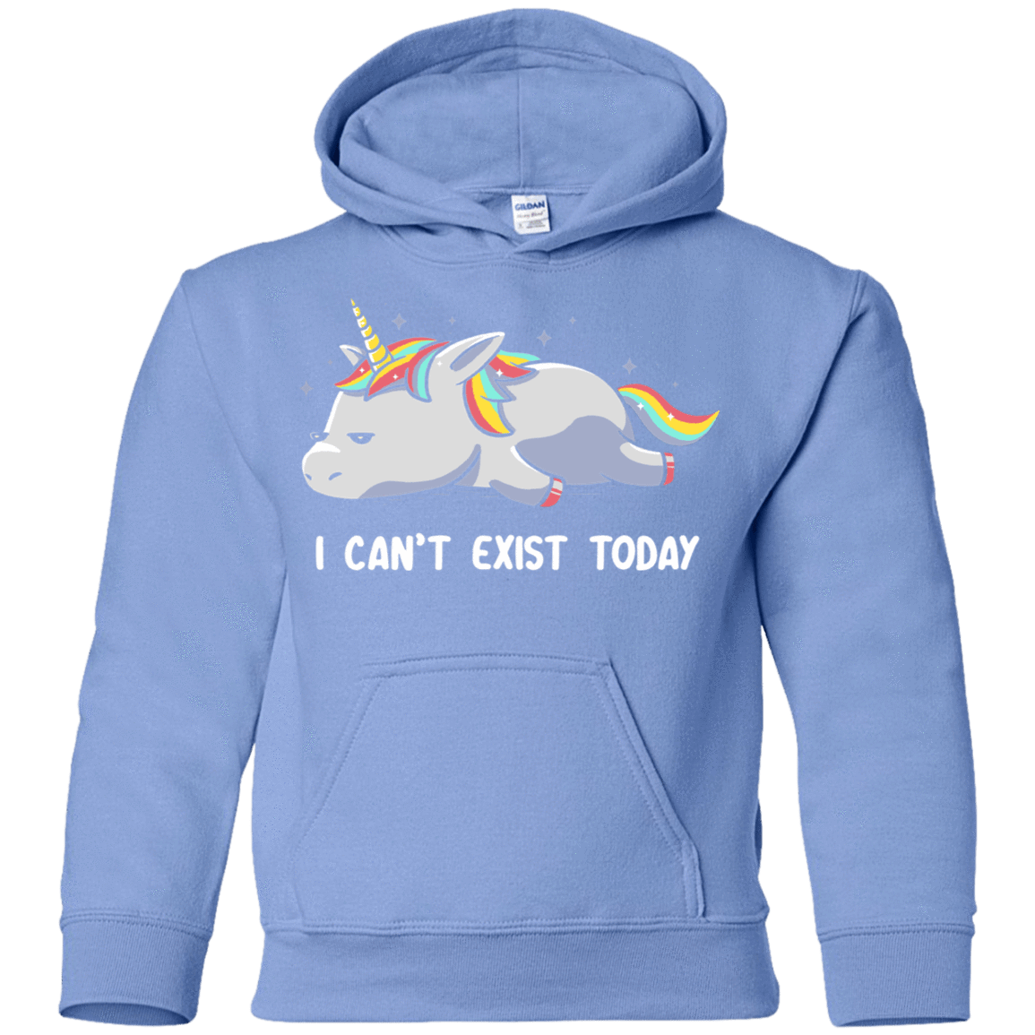 Sweatshirts Carolina Blue / YS I Can't Exist Today Youth Hoodie