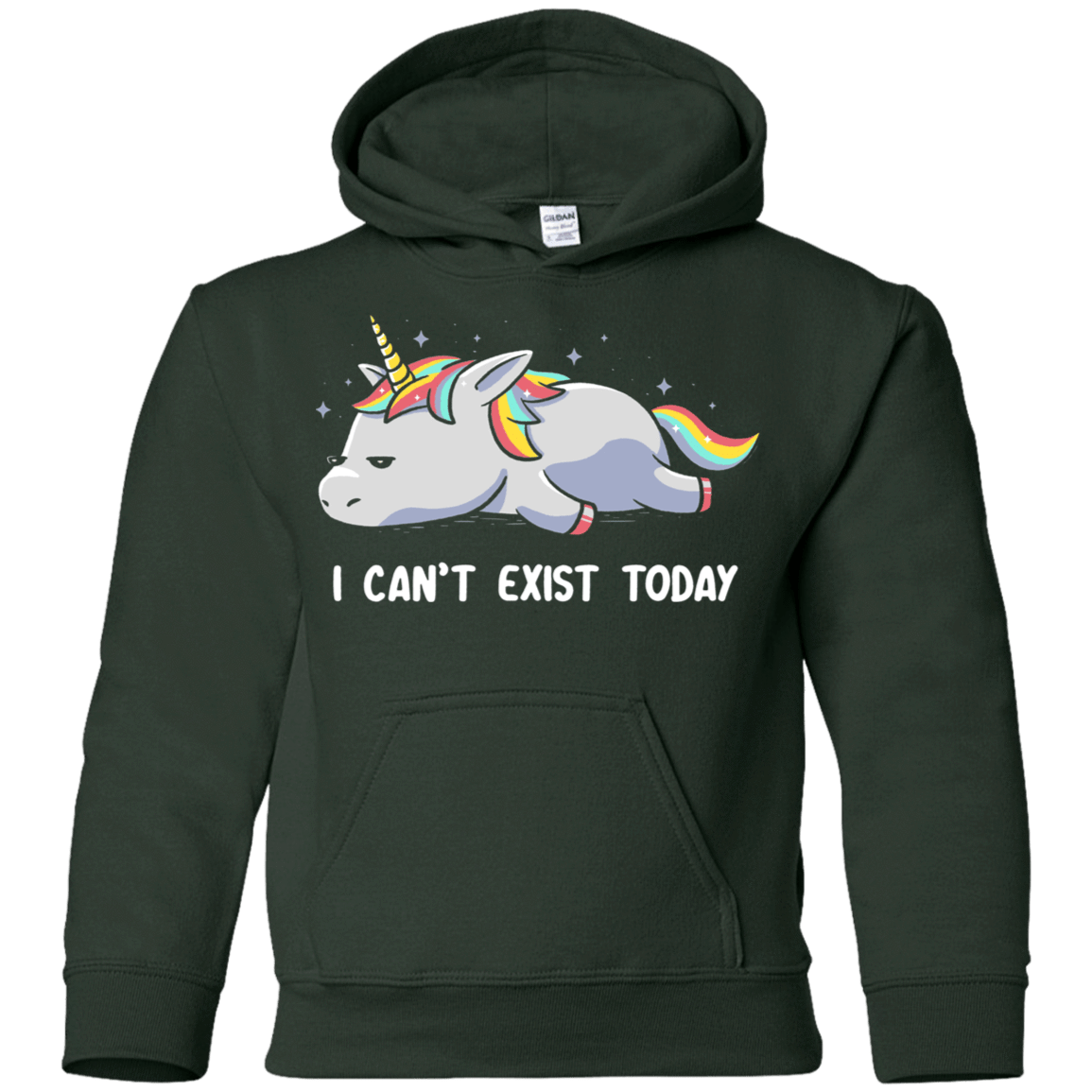 Sweatshirts Forest Green / YS I Can't Exist Today Youth Hoodie