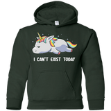 Sweatshirts Forest Green / YS I Can't Exist Today Youth Hoodie