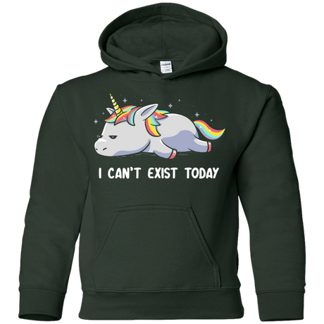 Sweatshirts Forest Green / YS I Can't Exist Today Youth Hoodie
