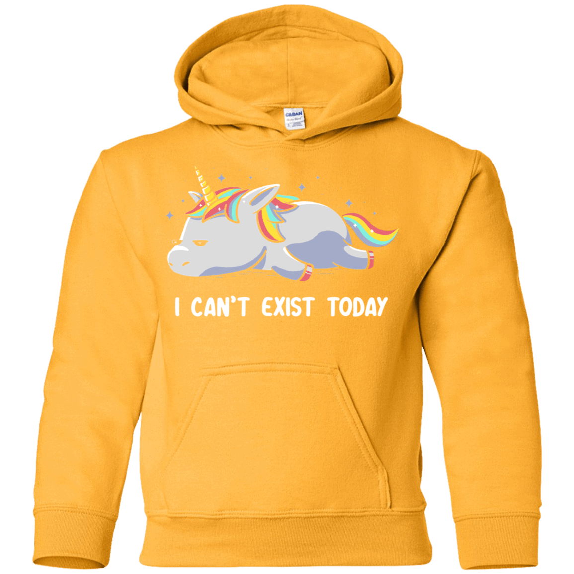 Sweatshirts Gold / YS I Can't Exist Today Youth Hoodie