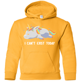 Sweatshirts Gold / YS I Can't Exist Today Youth Hoodie