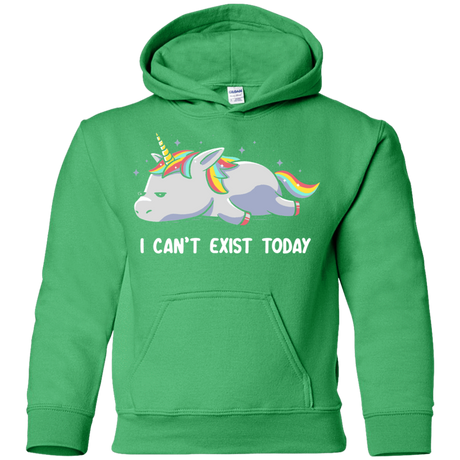 Sweatshirts Irish Green / YS I Can't Exist Today Youth Hoodie