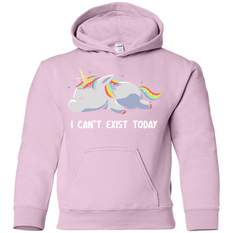 Sweatshirts Light Pink / YS I Can't Exist Today Youth Hoodie
