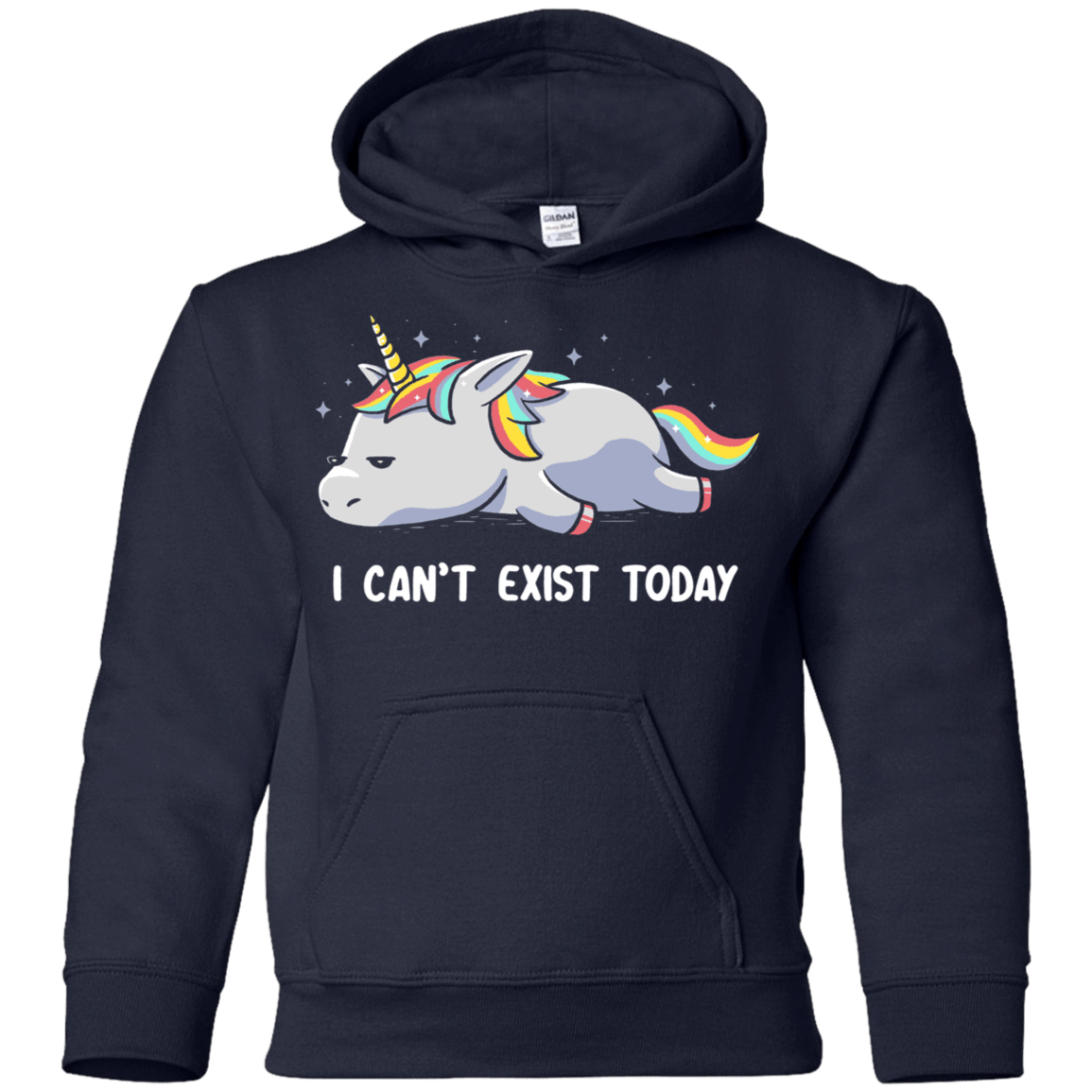 Sweatshirts Navy / YS I Can't Exist Today Youth Hoodie