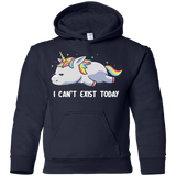 Sweatshirts Navy / YS I Can't Exist Today Youth Hoodie