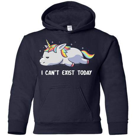 Sweatshirts Navy / YS I Can't Exist Today Youth Hoodie