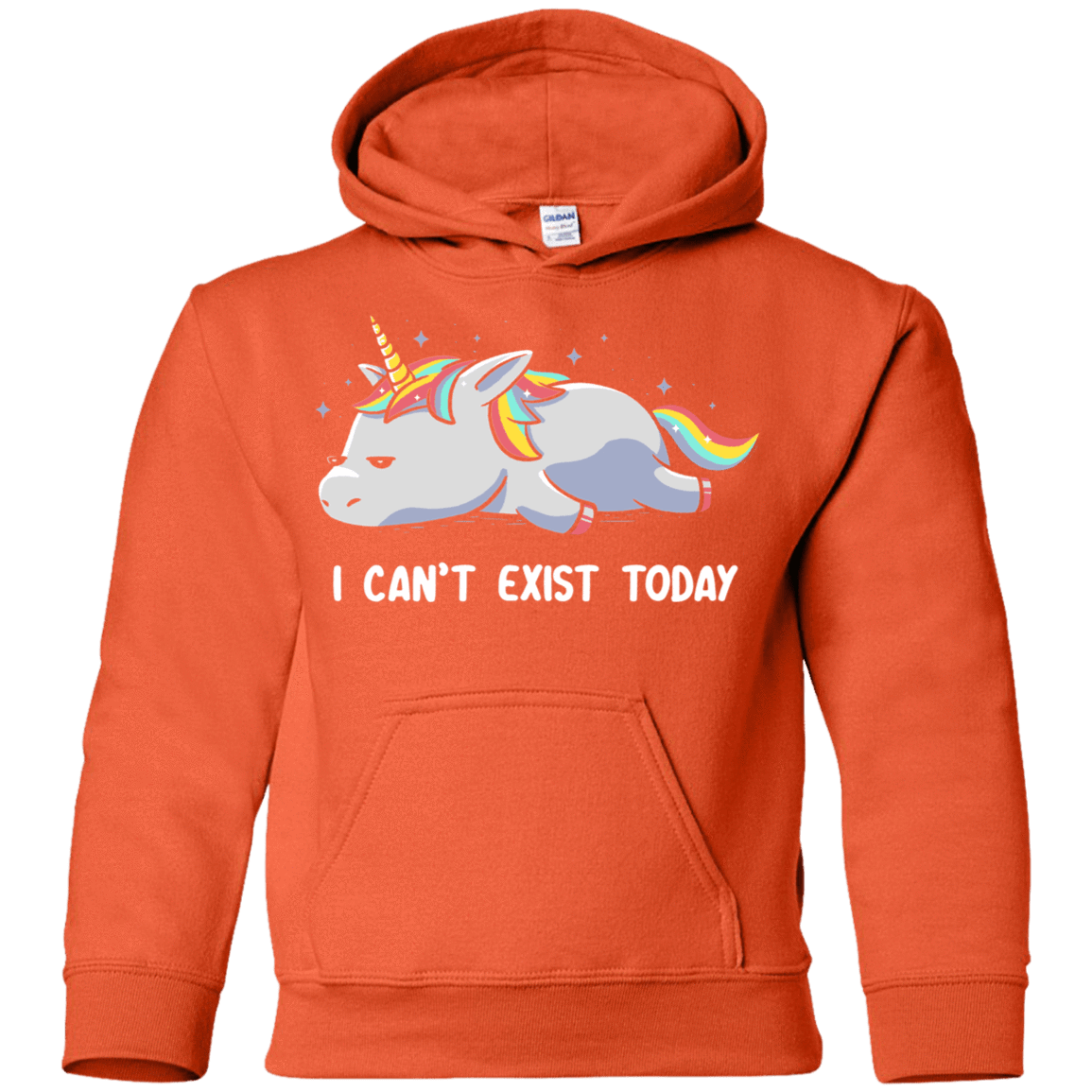 Sweatshirts Orange / YS I Can't Exist Today Youth Hoodie