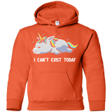 Sweatshirts Orange / YS I Can't Exist Today Youth Hoodie