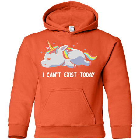 Sweatshirts Orange / YS I Can't Exist Today Youth Hoodie