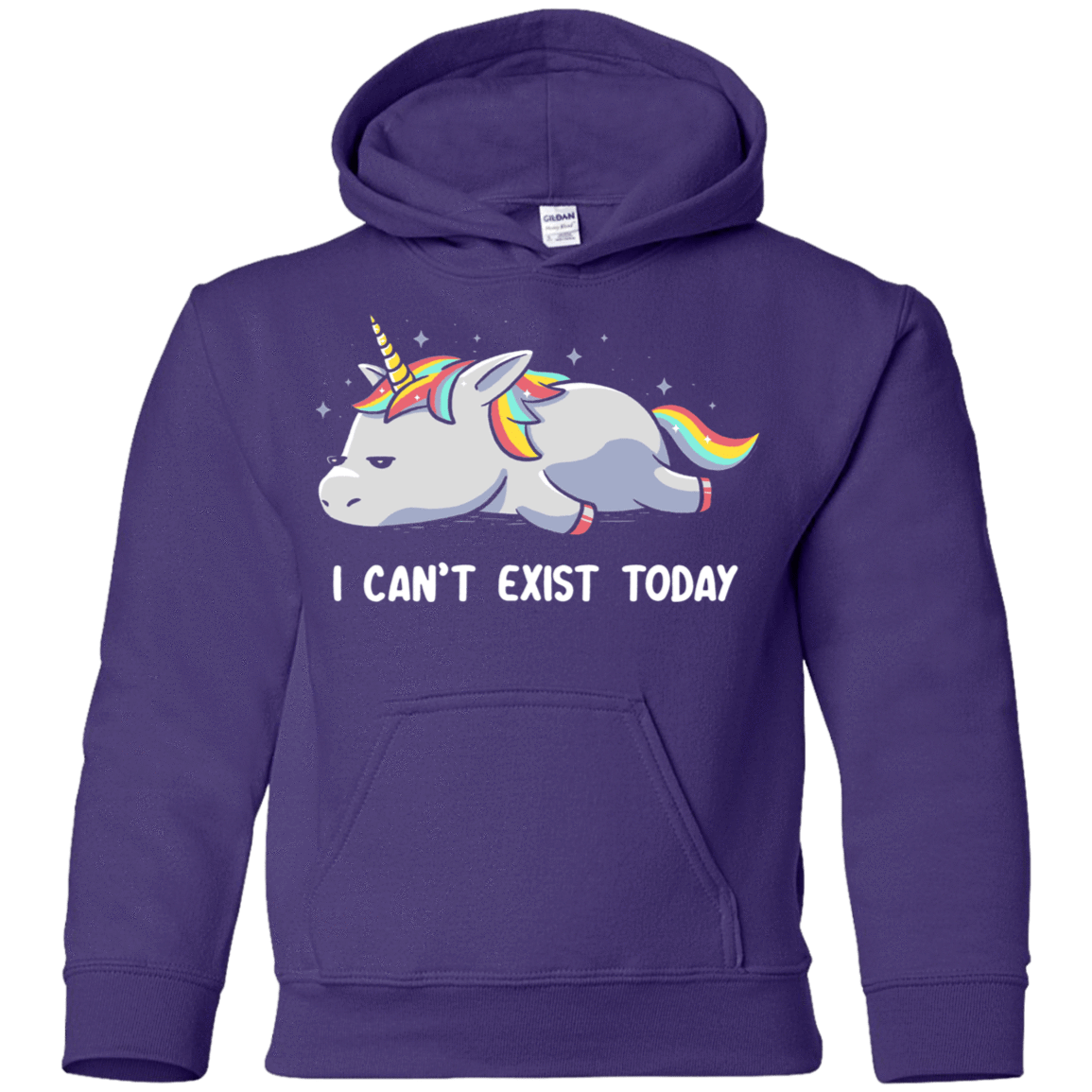 Sweatshirts Purple / YS I Can't Exist Today Youth Hoodie