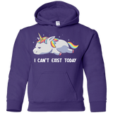 Sweatshirts Purple / YS I Can't Exist Today Youth Hoodie