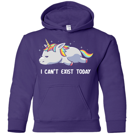 Sweatshirts Purple / YS I Can't Exist Today Youth Hoodie