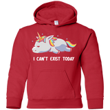 Sweatshirts Red / YS I Can't Exist Today Youth Hoodie