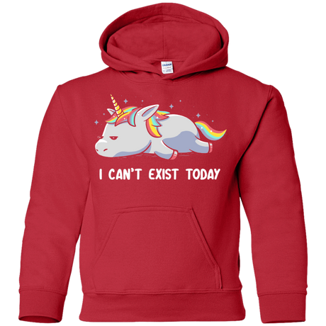 Sweatshirts Red / YS I Can't Exist Today Youth Hoodie