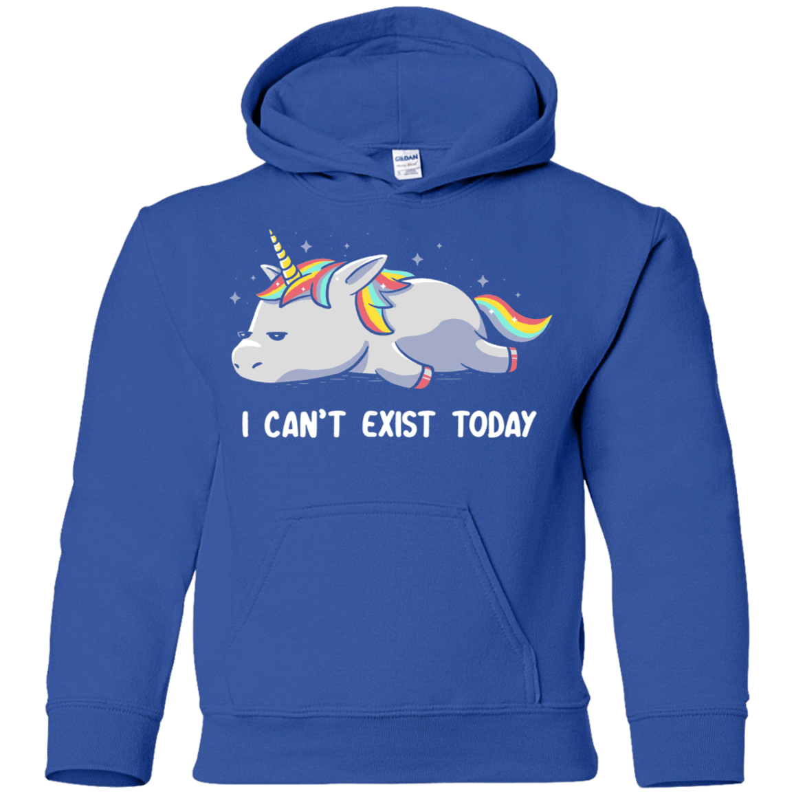 Sweatshirts Royal / YS I Can't Exist Today Youth Hoodie