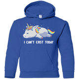 Sweatshirts Royal / YS I Can't Exist Today Youth Hoodie