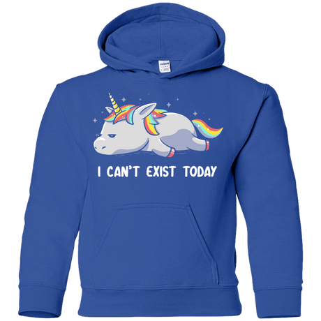 Sweatshirts Royal / YS I Can't Exist Today Youth Hoodie