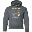 Sweatshirts Dark Heather / YS I Dare you Youth Hoodie