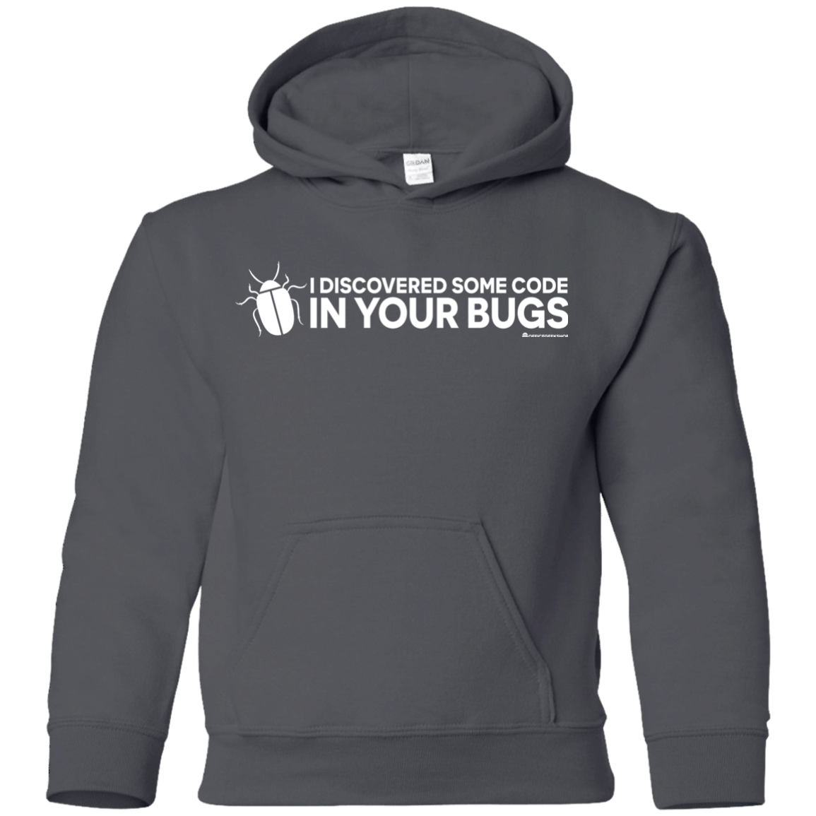 Sweatshirts Charcoal / YS I Discovered Some Code In Your Bugs Youth Hoodie