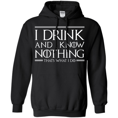 Sweatshirts Black / S I Drink & I Know Nothing Pullover Hoodie