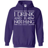 Sweatshirts Purple / S I Drink & I Know Nothing Pullover Hoodie