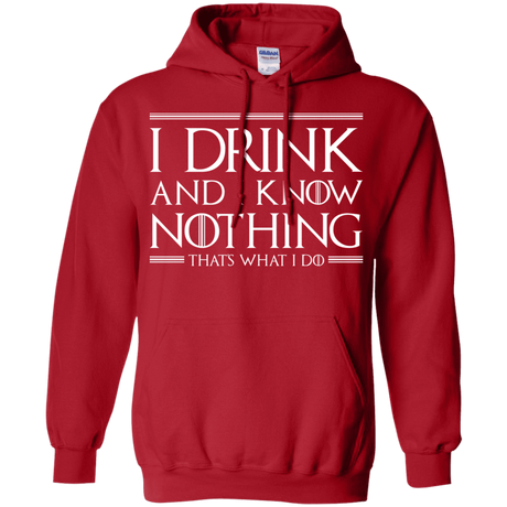 Sweatshirts Red / S I Drink & I Know Nothing Pullover Hoodie