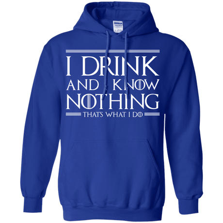 Sweatshirts Royal / S I Drink & I Know Nothing Pullover Hoodie