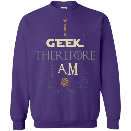 Sweatshirts Purple / Small I GEEK (1) Crewneck Sweatshirt