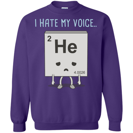 Sweatshirts Purple / S I Hate My Voice Crewneck Sweatshirt