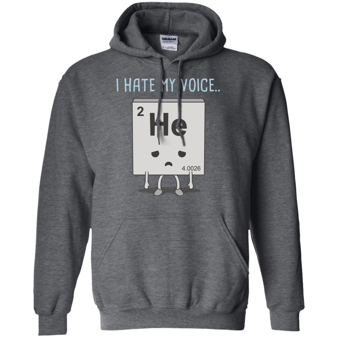 Sweatshirts Dark Heather / S I Hate My Voice Pullover Hoodie