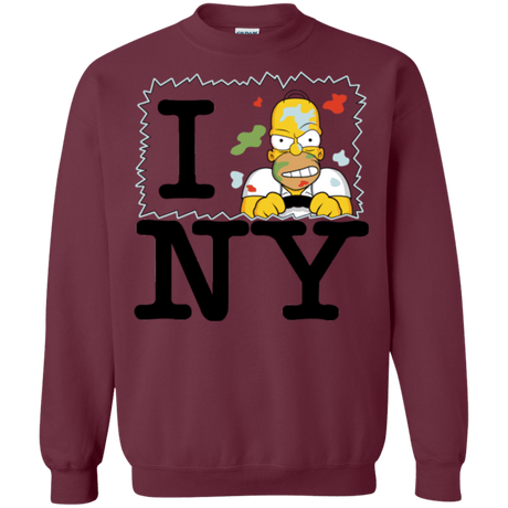 Sweatshirts Maroon / S I Hate NY Crewneck Sweatshirt