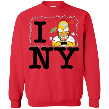 Sweatshirts Red / S I Hate NY Crewneck Sweatshirt