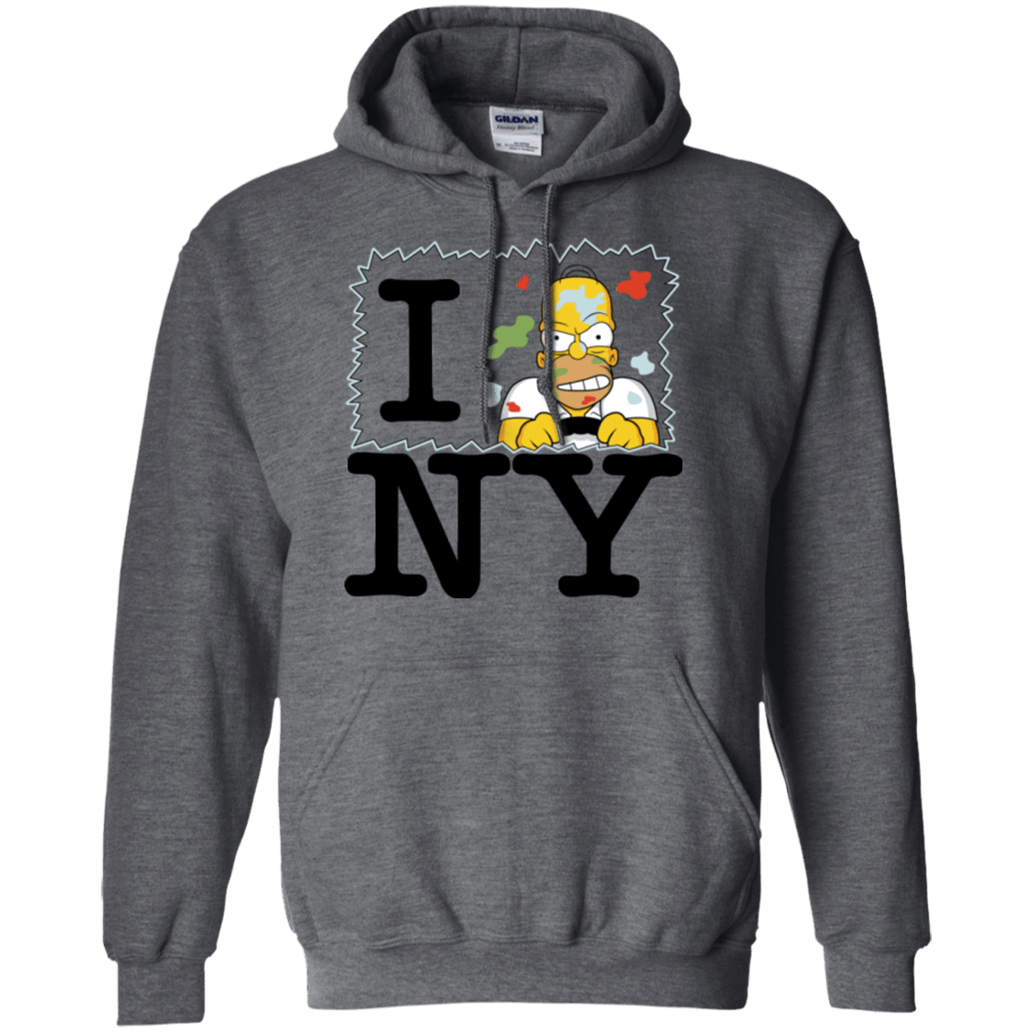 Sweatshirts Dark Heather / S I Hate NY Pullover Hoodie