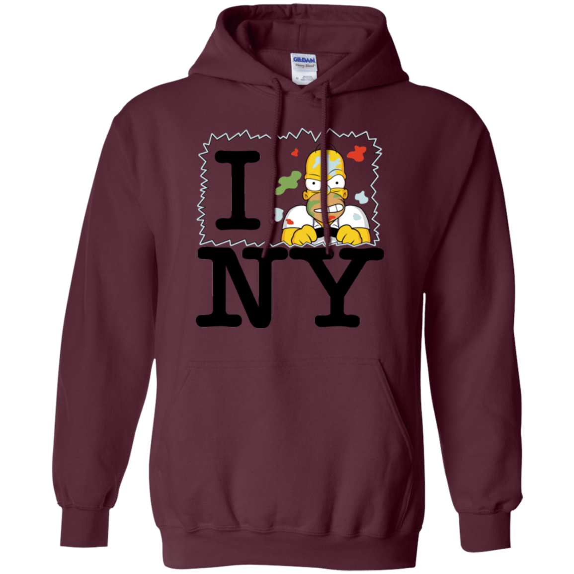 Sweatshirts Maroon / S I Hate NY Pullover Hoodie